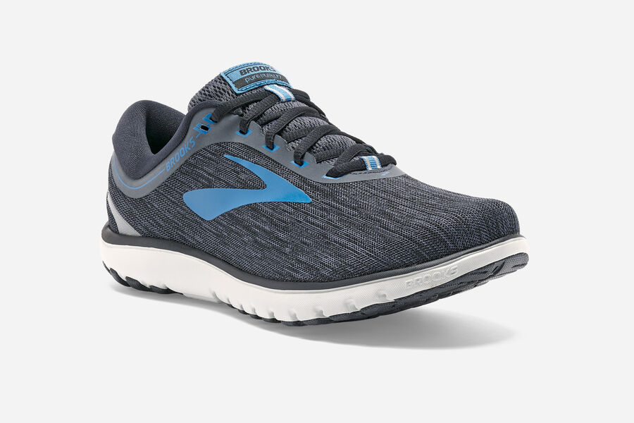 Brooks Israel Pureflow 7 Road Running Shoes Mens - Black/Blue - MZF-721389